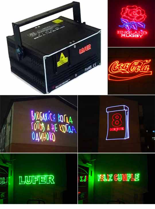 Недорогая лазерная реклама Promolaser WORLD CLASS 3B RGB 1W