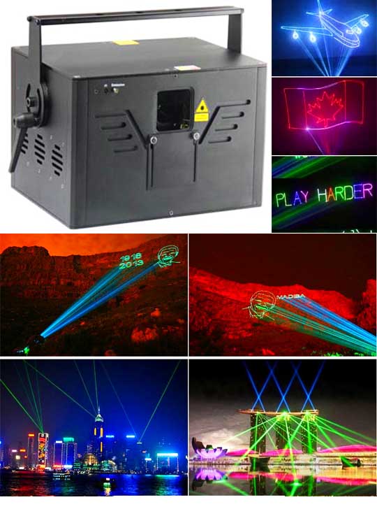 Профессиональная лазерная реклама AH200RGB Pro Max